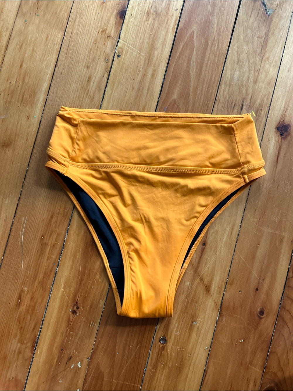 ☀️3/$25 Knix orange Leakproof Sculpt High Rise Swim Bottom small bikini